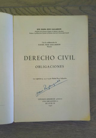 Derecho Civil Obligaciones. J. M Ruiz Gallardón