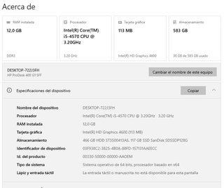 PC HP i5 SSD HDD