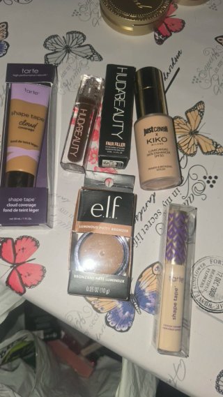 Lote Maquillaje Tarte, Huda Beauty, Elf, Kiko