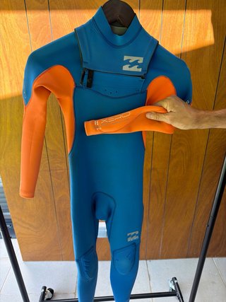 Traje neopreno niño Billabong azul/naranja 3/2
