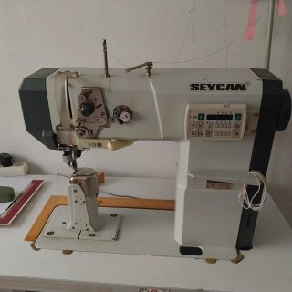 Máquina coser calzado automática triple arrastre