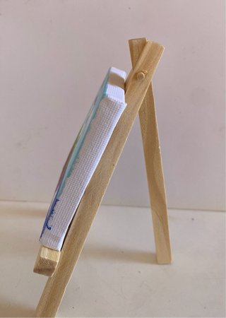 Mini quadro faro acrilico su tela