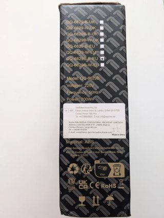 Secador de zapatos eléctrico negro
