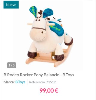 Caballo balancín de peluche