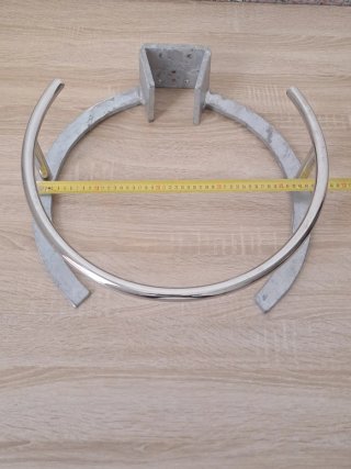 Soporte metálico circular para lavabo