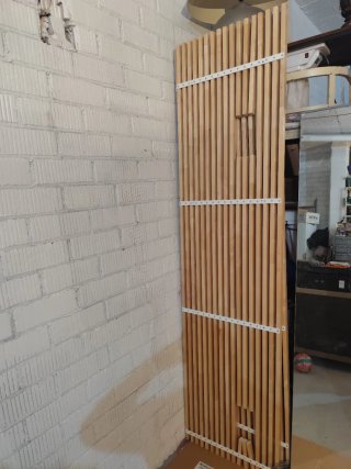 Cabecero Mandal Abedul/Blanco 240 cm