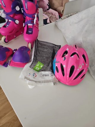 Juego patines Oxelo rosa y morado T.XS