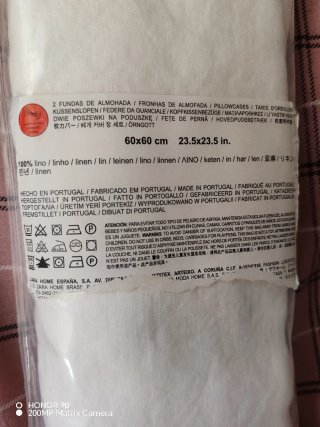 Fundas cojín lino Zara Home 60x60 cm (Pack 2)