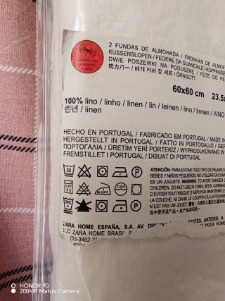 Fundas cojín lino Zara Home 60x60 cm (Pack 2)