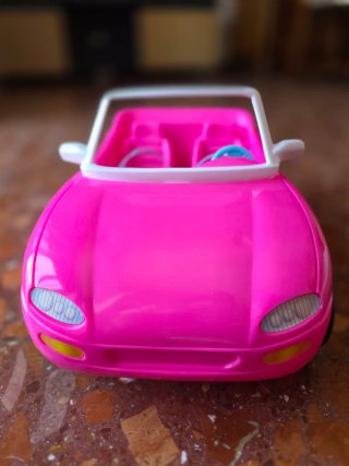 Coche Barbie Rosa Descapotable años 90 Mattel