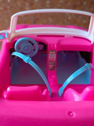 Coche Barbie Rosa Descapotable años 90 Mattel