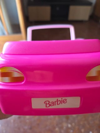 Coche Barbie Rosa Descapotable años 90 Mattel