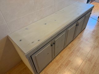 Mueble tipo buffet 5 puertas madera beige/gris