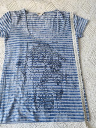 Camiseta Diesel Rayas Azul y gris claro