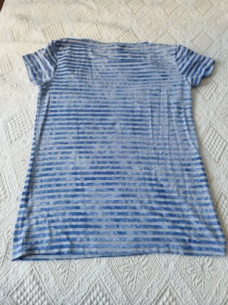 Camiseta Diesel Rayas Azul y gris claro