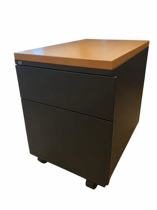 Mesa de oficina angular madera y metal