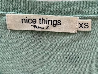 Chaqueta punto fino Nice Things verde talla XS