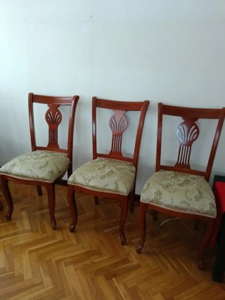 6 Sillas de Comedor Madera Tapizadas,regalo mesa