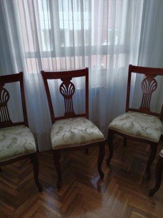 6 Sillas de Comedor Madera Tapizadas,regalo mesa