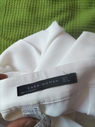 Falda plisada blanca talla única