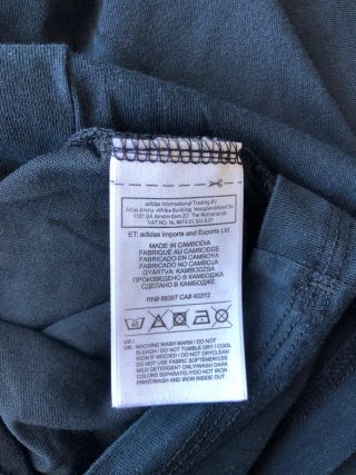 Remera Adidas Algodón Azul Logo