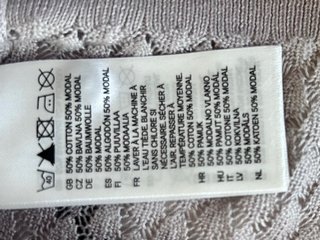 Chaqueta gris de punto calado T-XS manga francesa