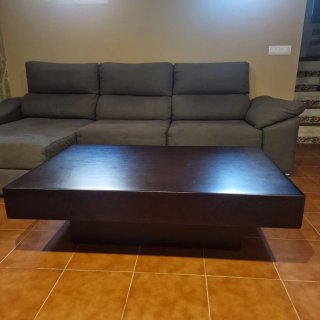 Mesa de centro para salón, madera, color negro