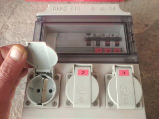 Cuadro exterior 32A + Tester + Cables 5pin+conecto