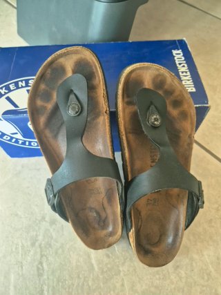 BIRKENSTOCK - Infradito donna in cuoio 37
