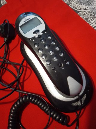 Telefono fisso vintage Brondi nero/argento