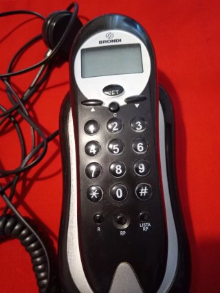 Telefono fisso vintage Brondi nero/argento