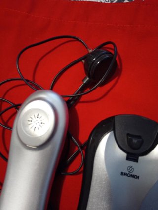 Telefono fisso vintage Brondi nero/argento