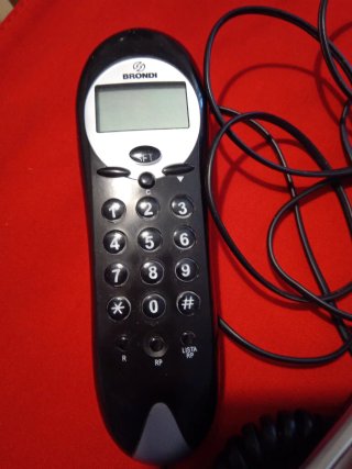 Telefono fisso vintage Brondi nero/argento
