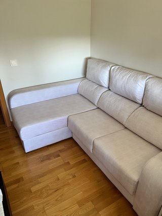 Sofá Chaiselongue Crema
