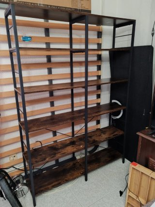 Estantería 6 Niveles Madera y Metal