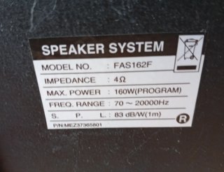 Altavoces LG FAS162F Negros
