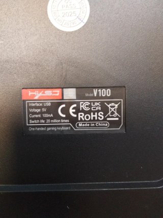 Teclado HYSJ Gaming Meccanico Una Mano RGB