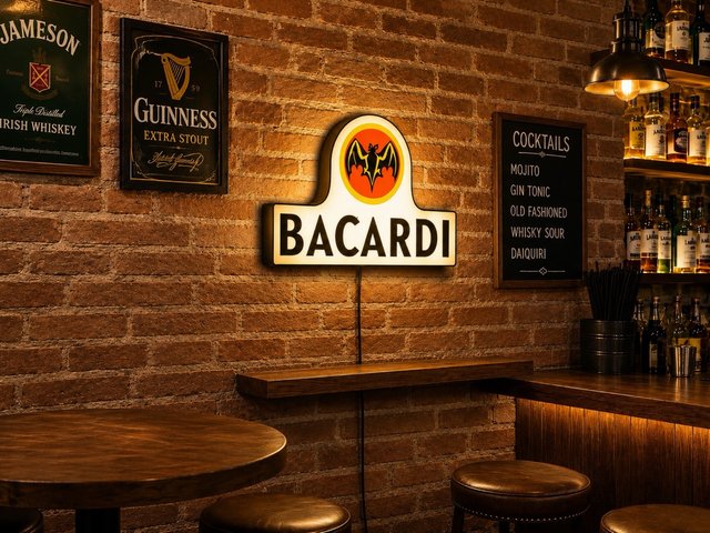 Cartello luminoso Bacardi