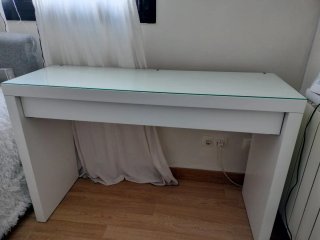 Tocador moderno cristal blanco