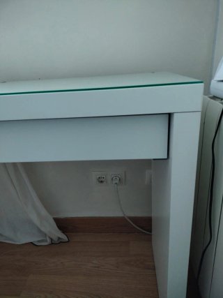 Tocador moderno cristal blanco