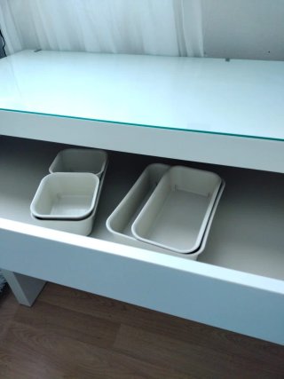 Tocador moderno cristal blanco