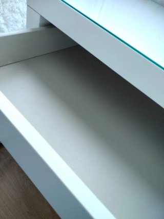 Tocador moderno cristal blanco