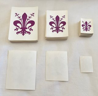 Lotto Adesivi Giglio Firenze 3 Misure