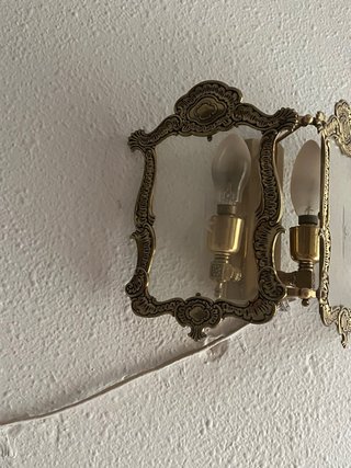 Lámpara colgante dorada cristal