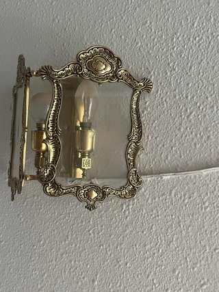 Lámpara colgante dorada cristal