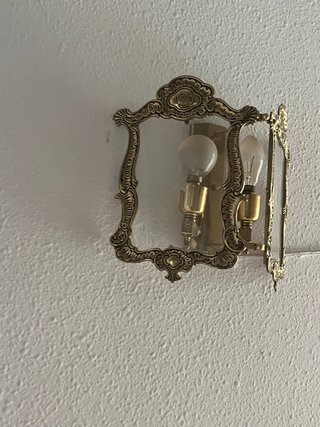 Lámpara colgante dorada cristal