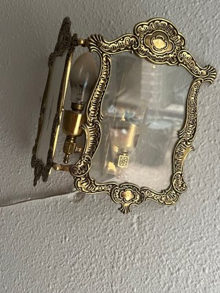 Lámpara colgante dorada cristal