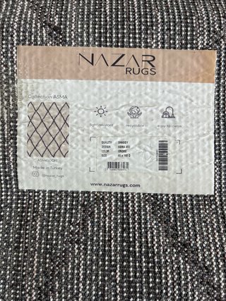 Alfombra Nórdica Diseño Diamantes Blanco y Negro