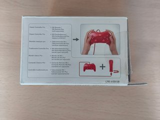 Mando Wii Clásico Pro Rojo con caja y manual