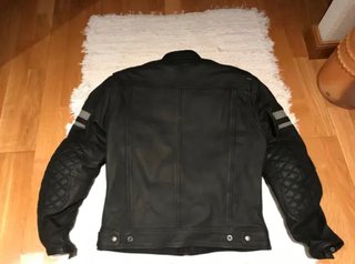 Chaqueta Moto Piel Negra Tallas L y XL